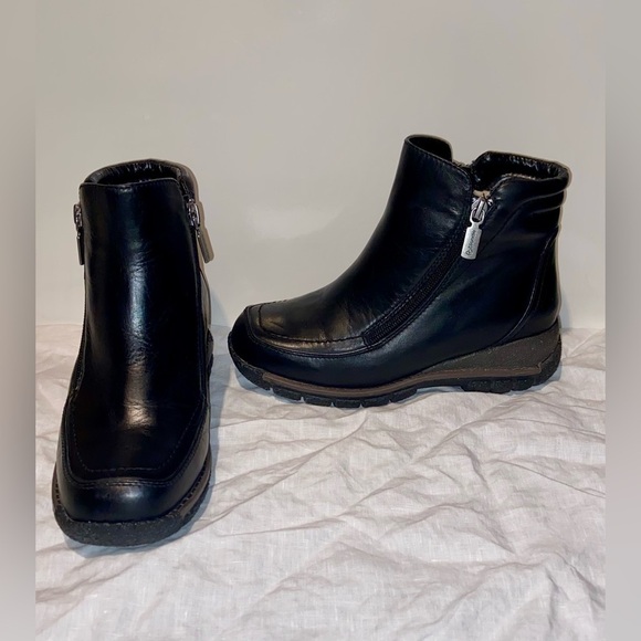 Women’s BLONDO AROSA black waterproof ANKLE‎ winter leather BOOTS size 5 (WIDE) - Picture 3 of 16